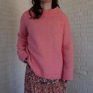 MOTH Pink Wool Blend Sweater Oversized boho artsy Anthropologie